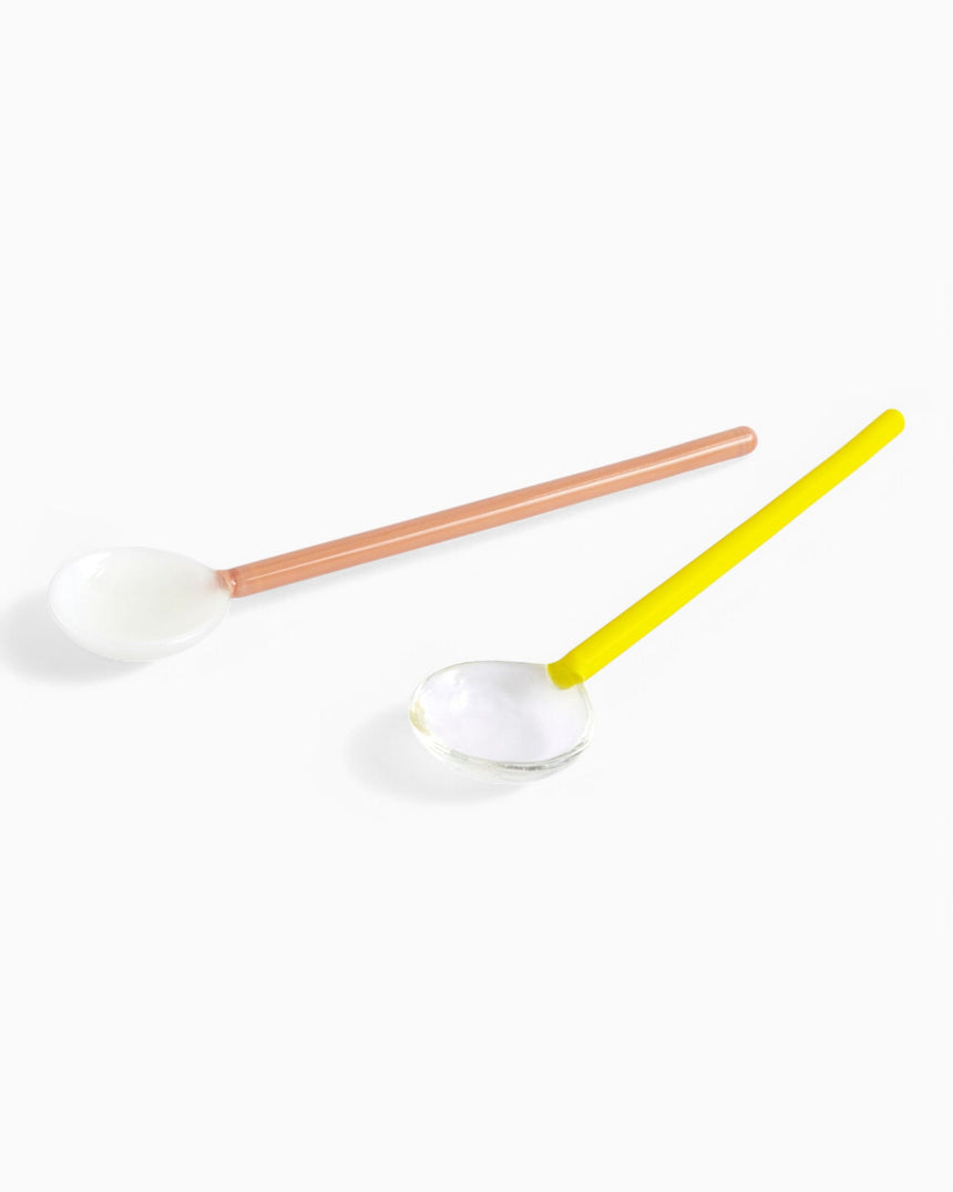 HAY Design Glass Spoons Round Set of 2 Multi