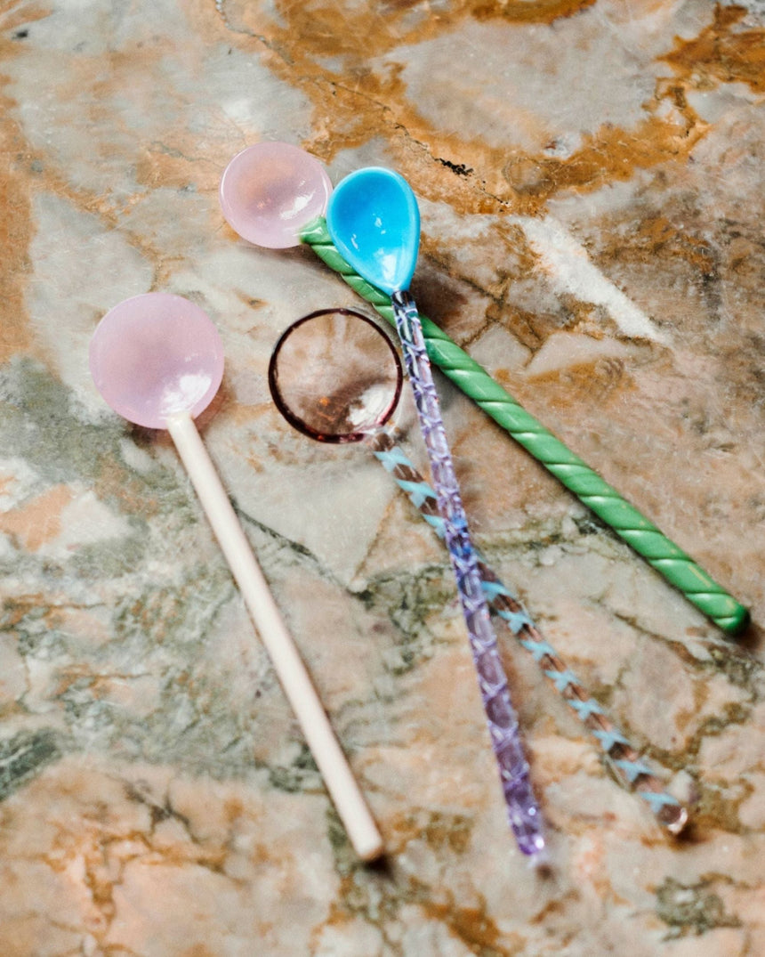 HAY Design Glass Spoons Twist Set of 2