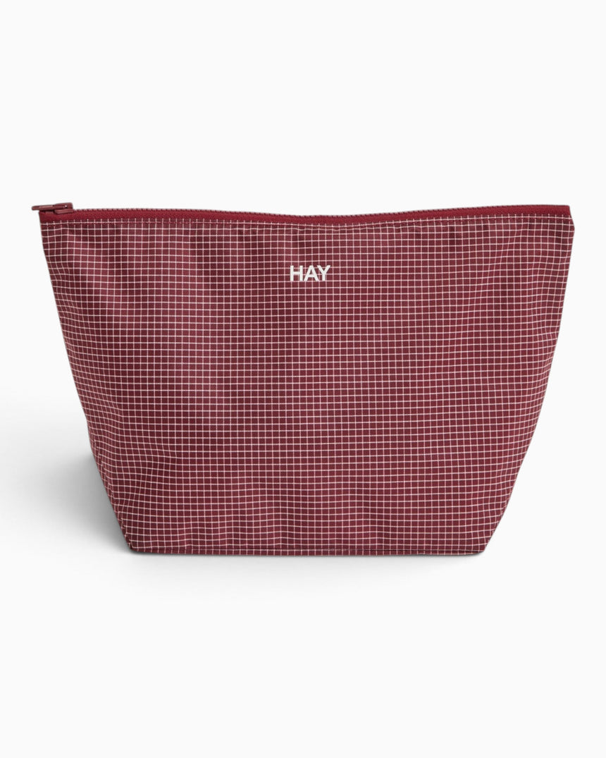 HAY Design Grid Pouch Medium Burgundy