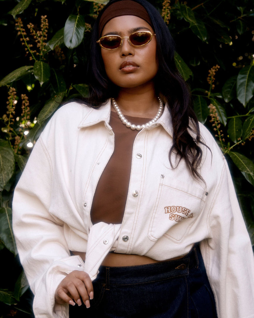 House of Sunny Chain Stitch Shirt Kadın Gömlek