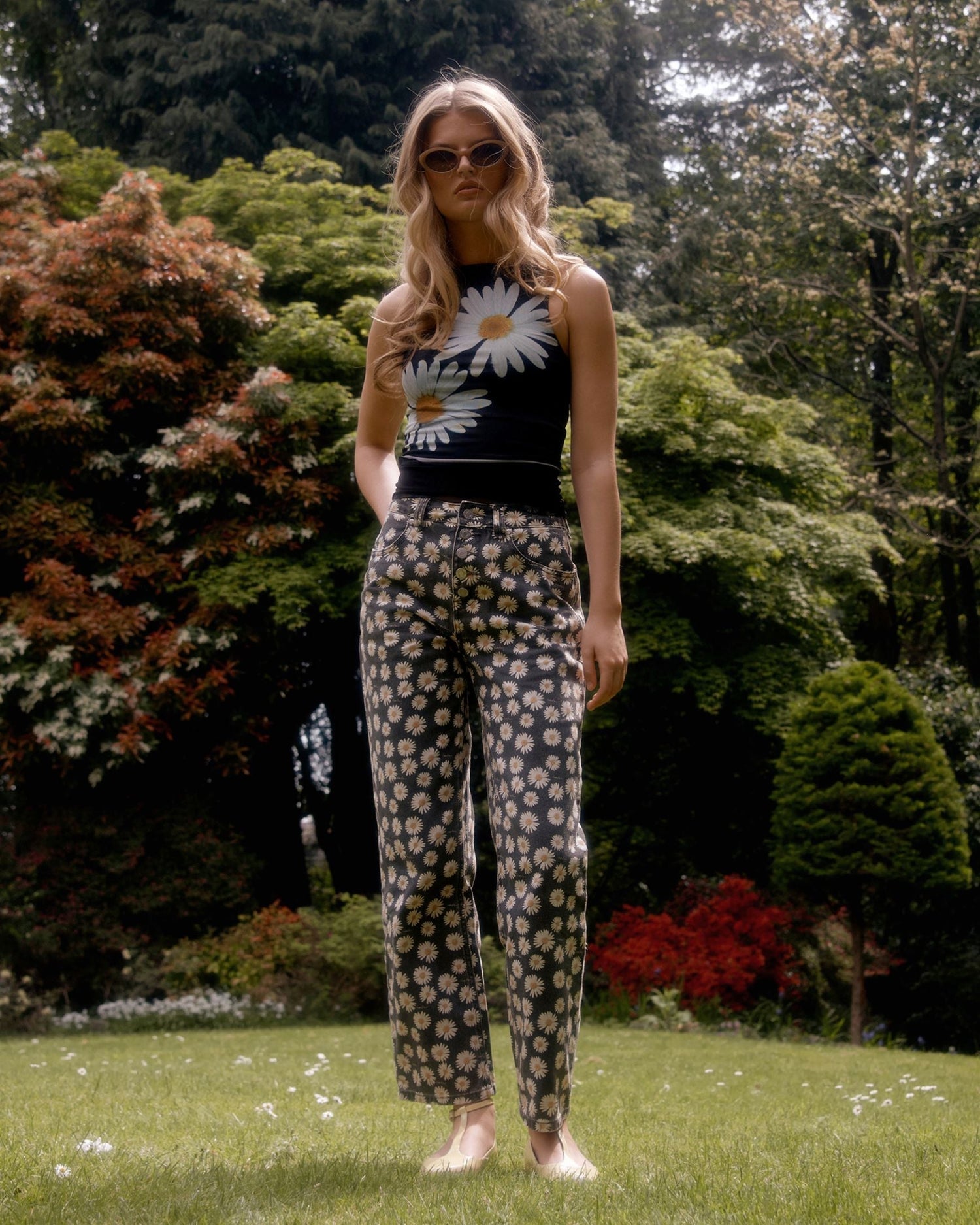 House of Sunny Daisy Layer Mesh Kadın Top