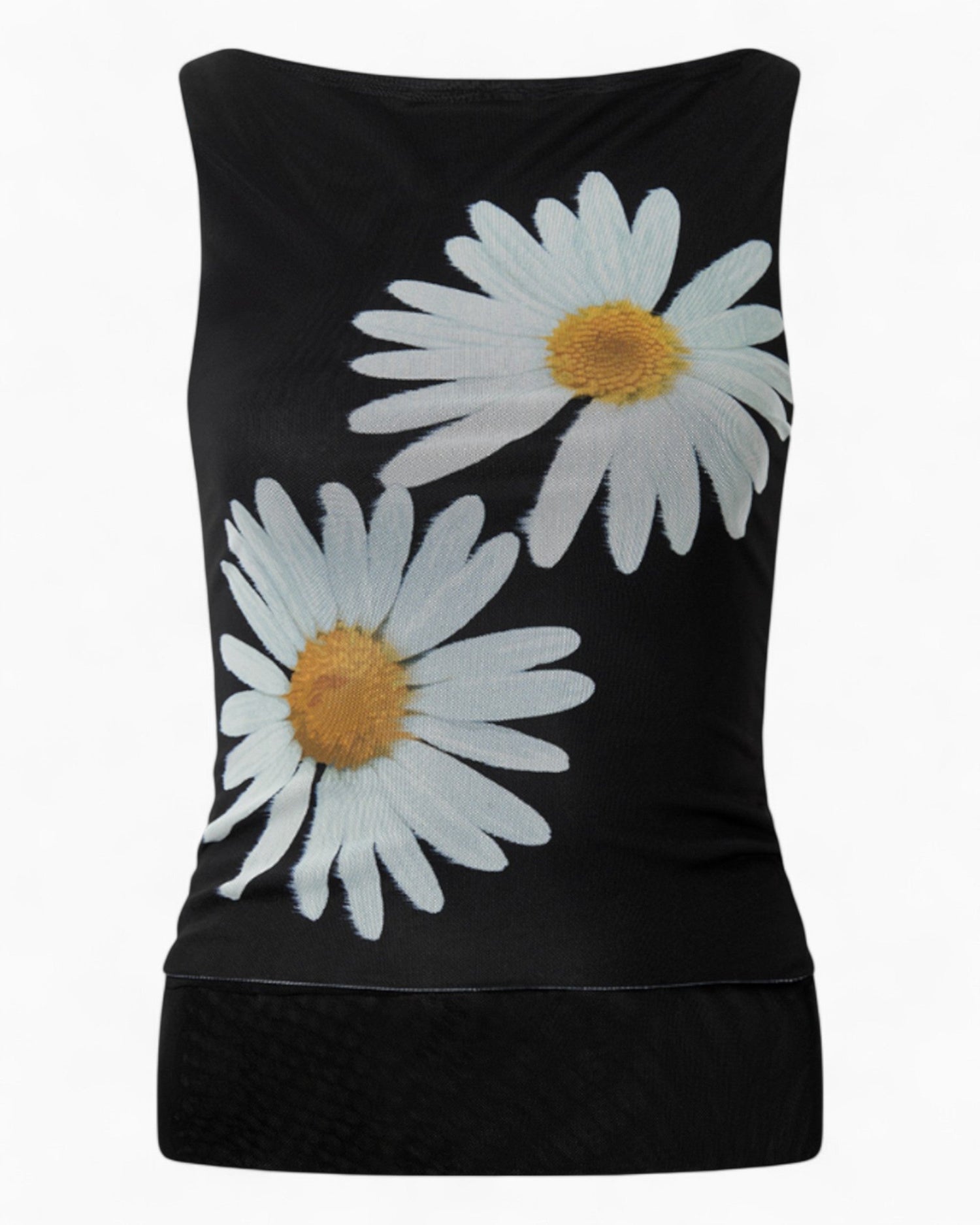 House of Sunny Daisy Layer Mesh Kadın Top Multi