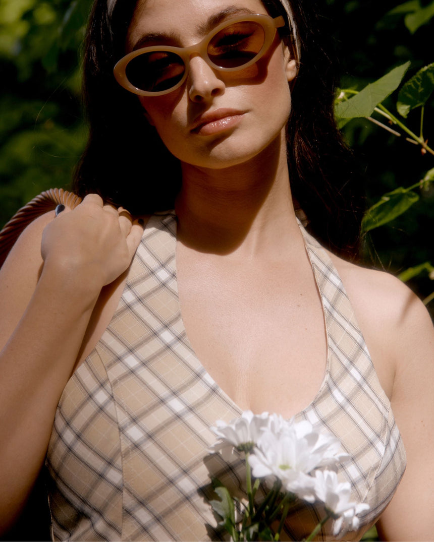 House of Sunny Sloane Check Kadın Yelek