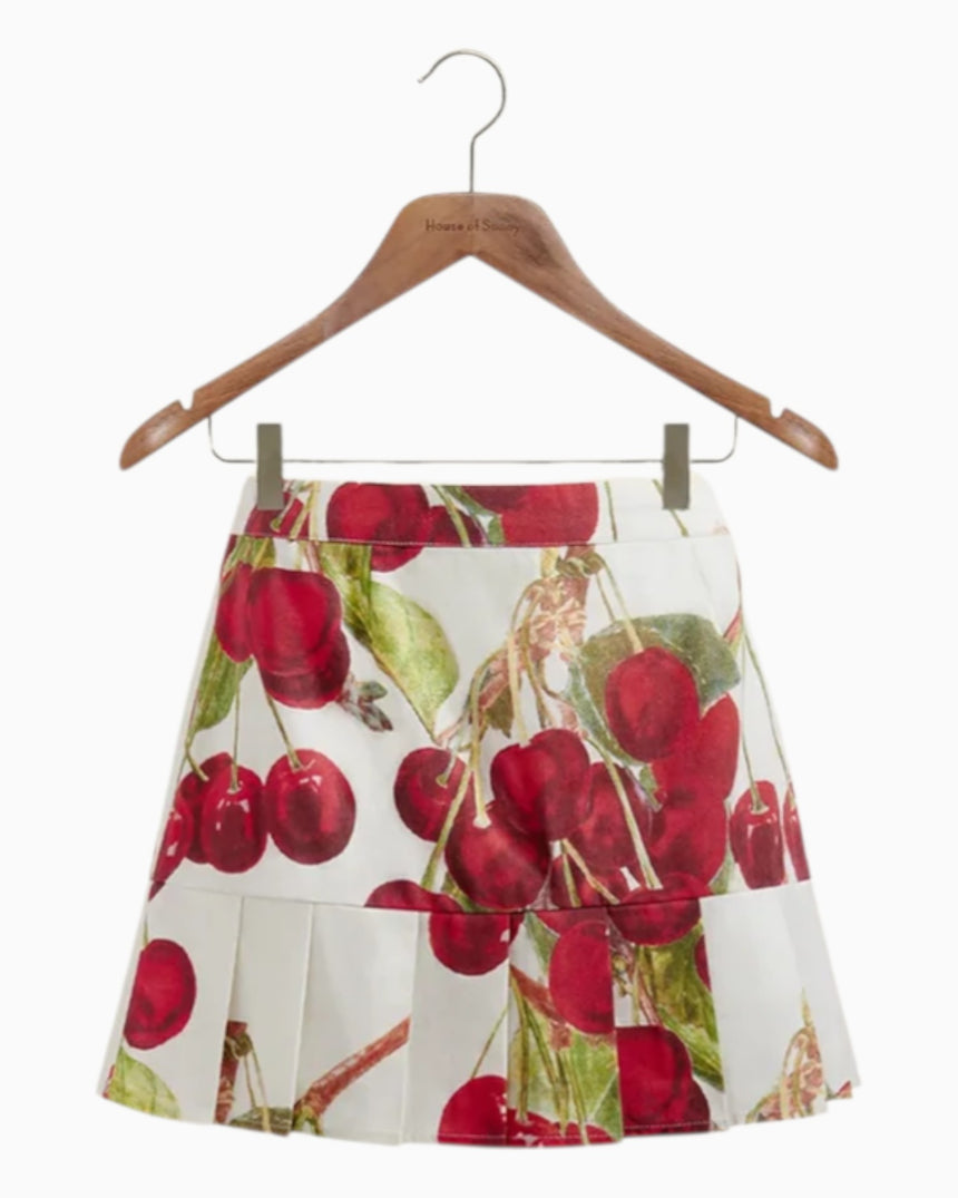 House of Sunny The Cherry Pleat Kadın Etek