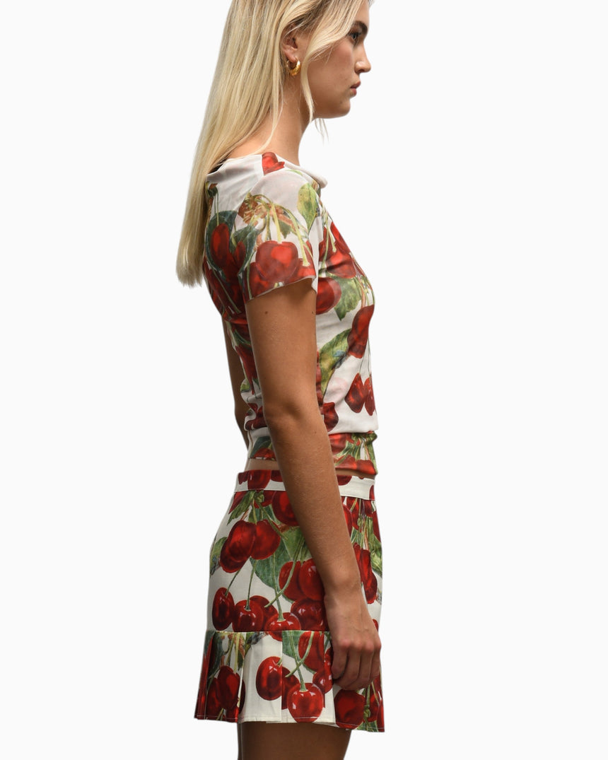 House of Sunny The Cherry Pleat Kadın Etek