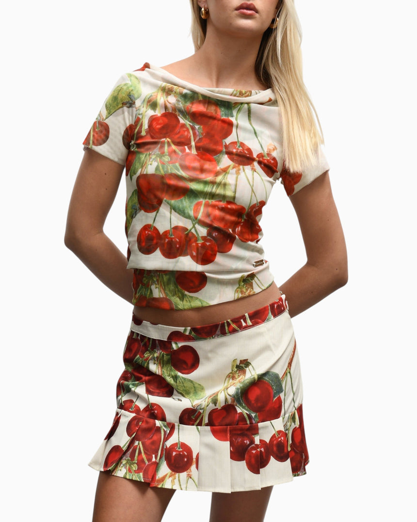 House of Sunny The Cherry Pleat Kadın Etek