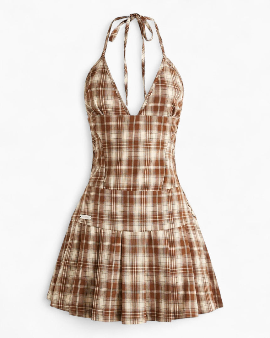 House of Sunny The Hoxton Check Kadın Elbise Multi