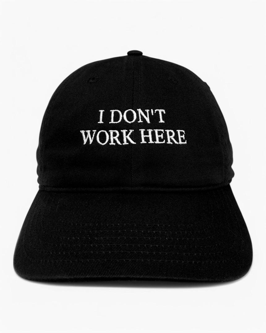 IDEA I Don't Work Here Şapka Black/White