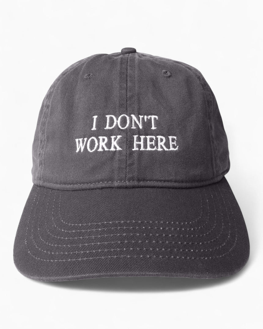 IDEA I Don't Work Here Şapka Charcoal/White