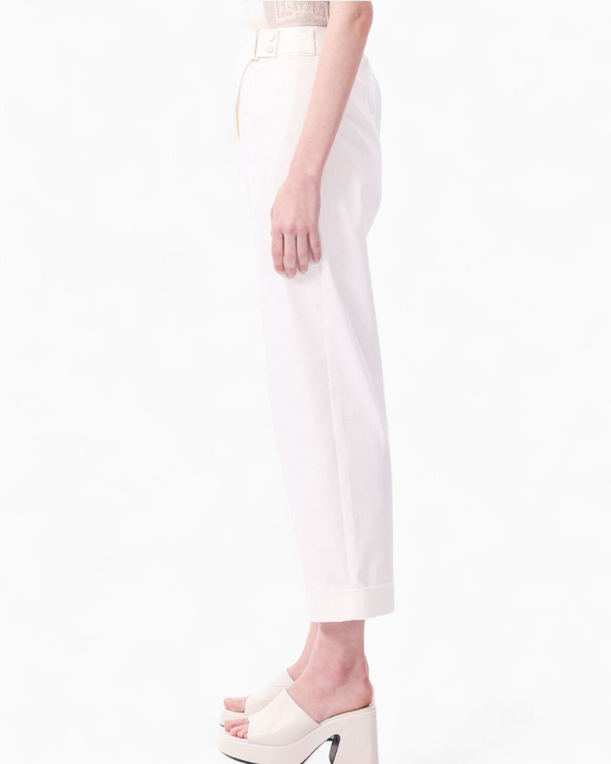 Knitology Carrot Kadın Fit Pantolon Beyaz