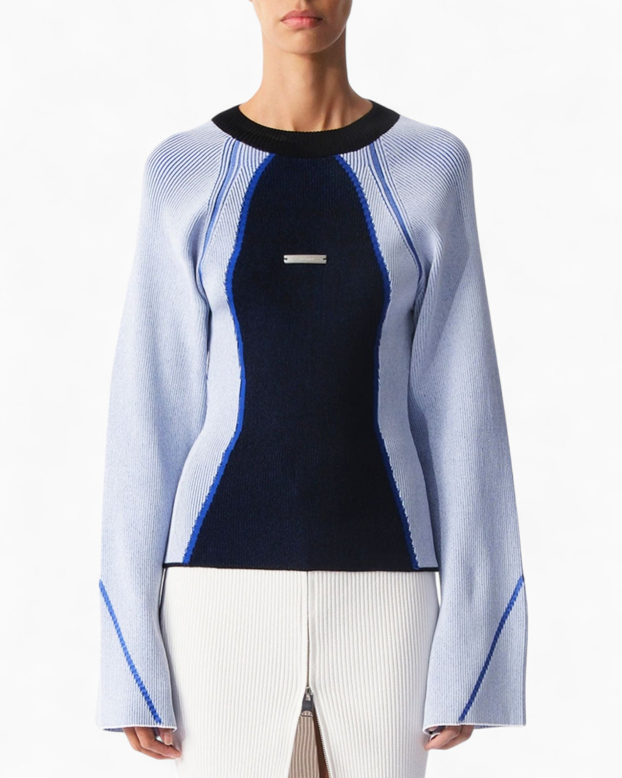 Knitology Dominion Trumpet Stripe Kazak Blue