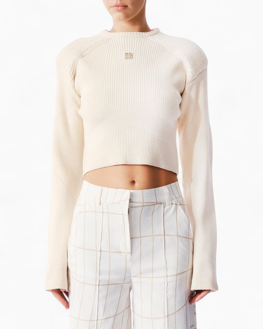 Knitology FutureKnit Beige Crop Kazak Beige