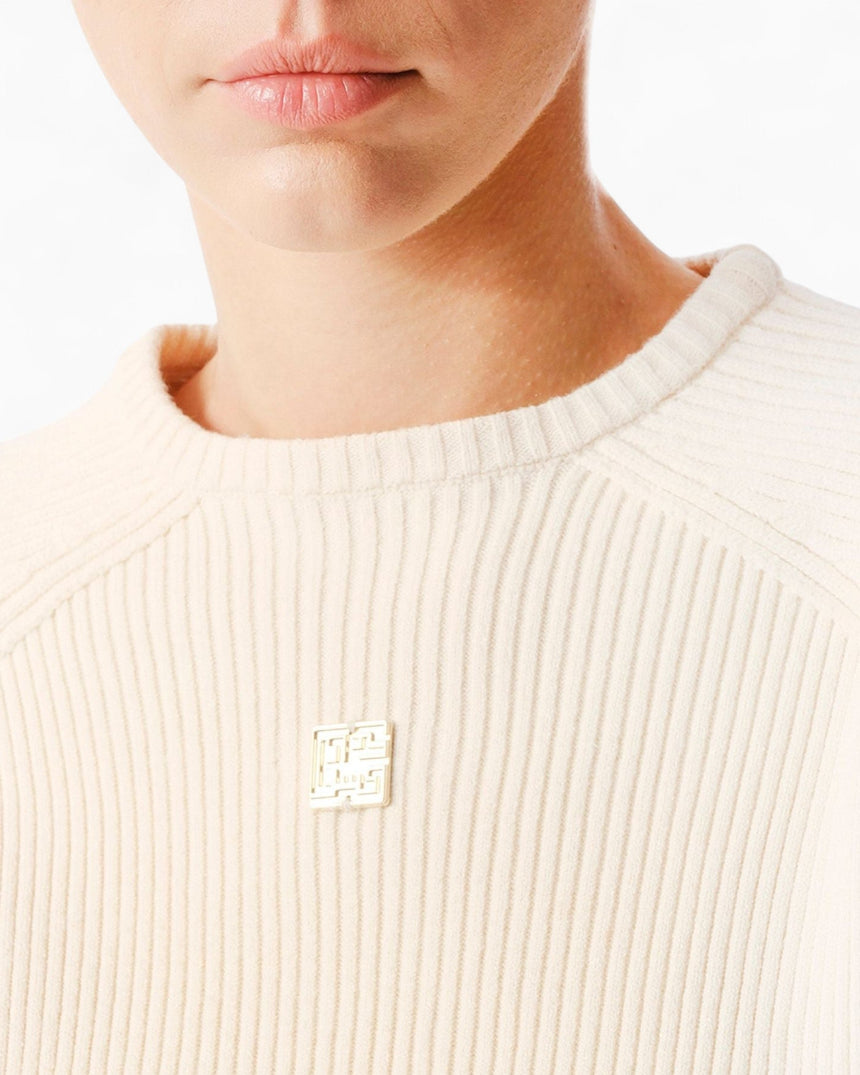 Knitology FutureKnit Beige Crop Kazak