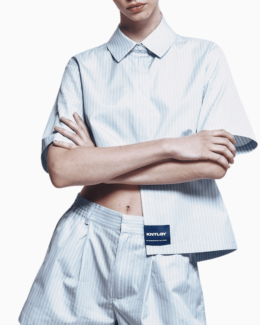 Knitology Intersectional Crop Kadın Gömlek