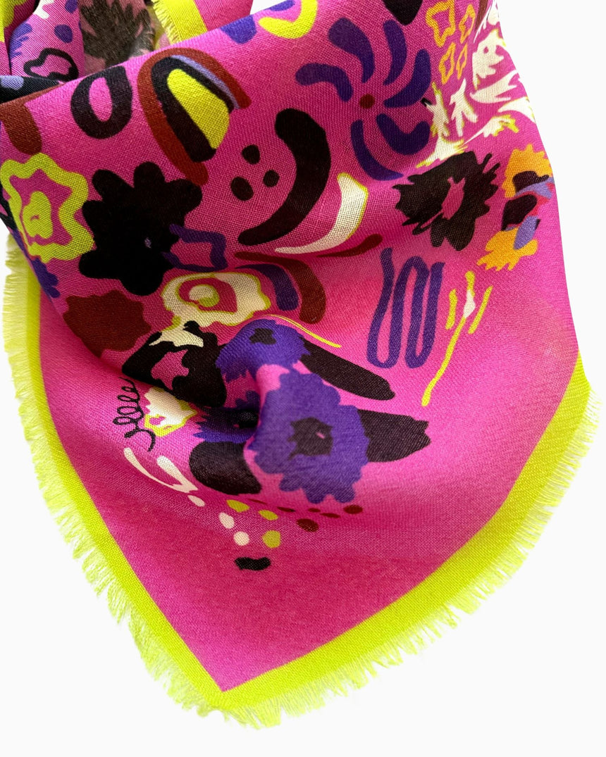 Lar Studio Les Fleurs Wool 55x55 Fular