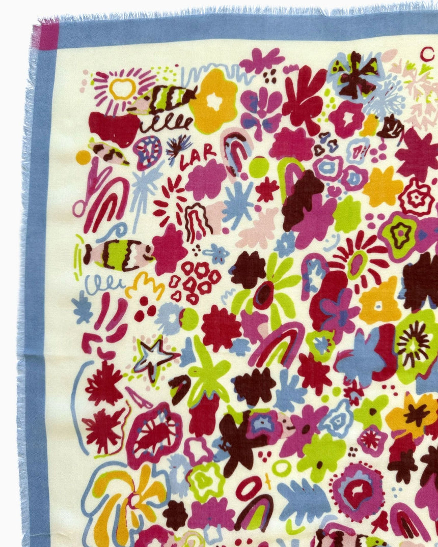 Lar Studio Les Fleurs Wool 55x55 Fular