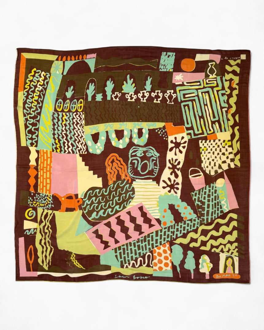 Lar Studio Sacro Bosco Wool 130x130 Fular Multi