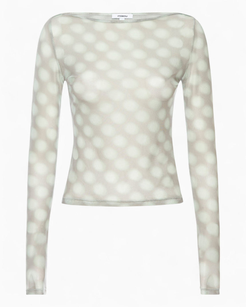Miaou Amelia Top Mint Blurred Dot