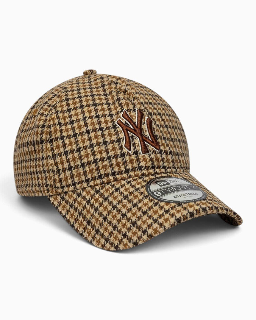 New Era NY Yankees MLB Check A-Frame 9FORTY Şapka Beige