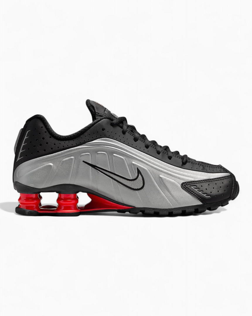 Nike Shox R4 Kadın Sneaker Black/Metallic Silver-Lt Crimson