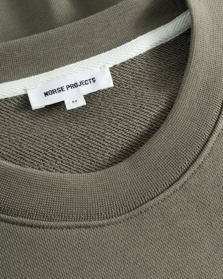 Norse Projects Arne Relaxed Organic Logo Erkek Sweatshirt