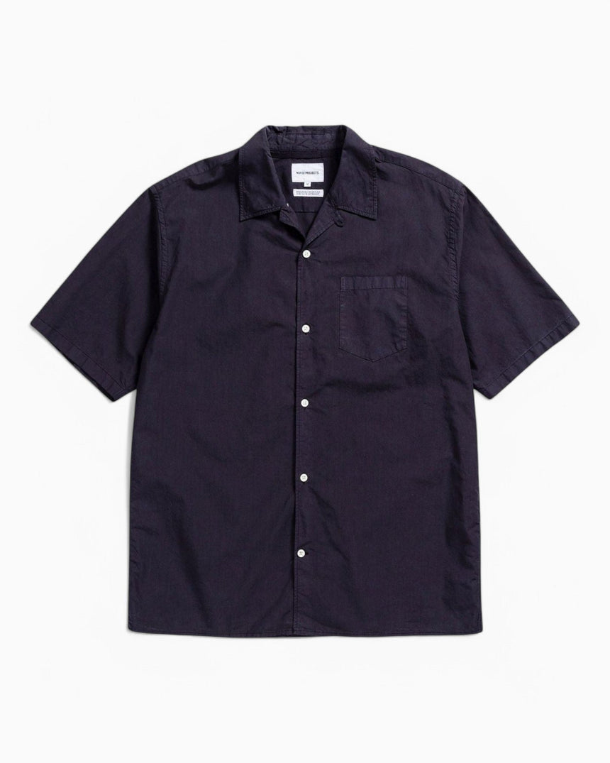 Norse Projects Carsten Cotton Tencel Erkek Gömlek Dark Navy