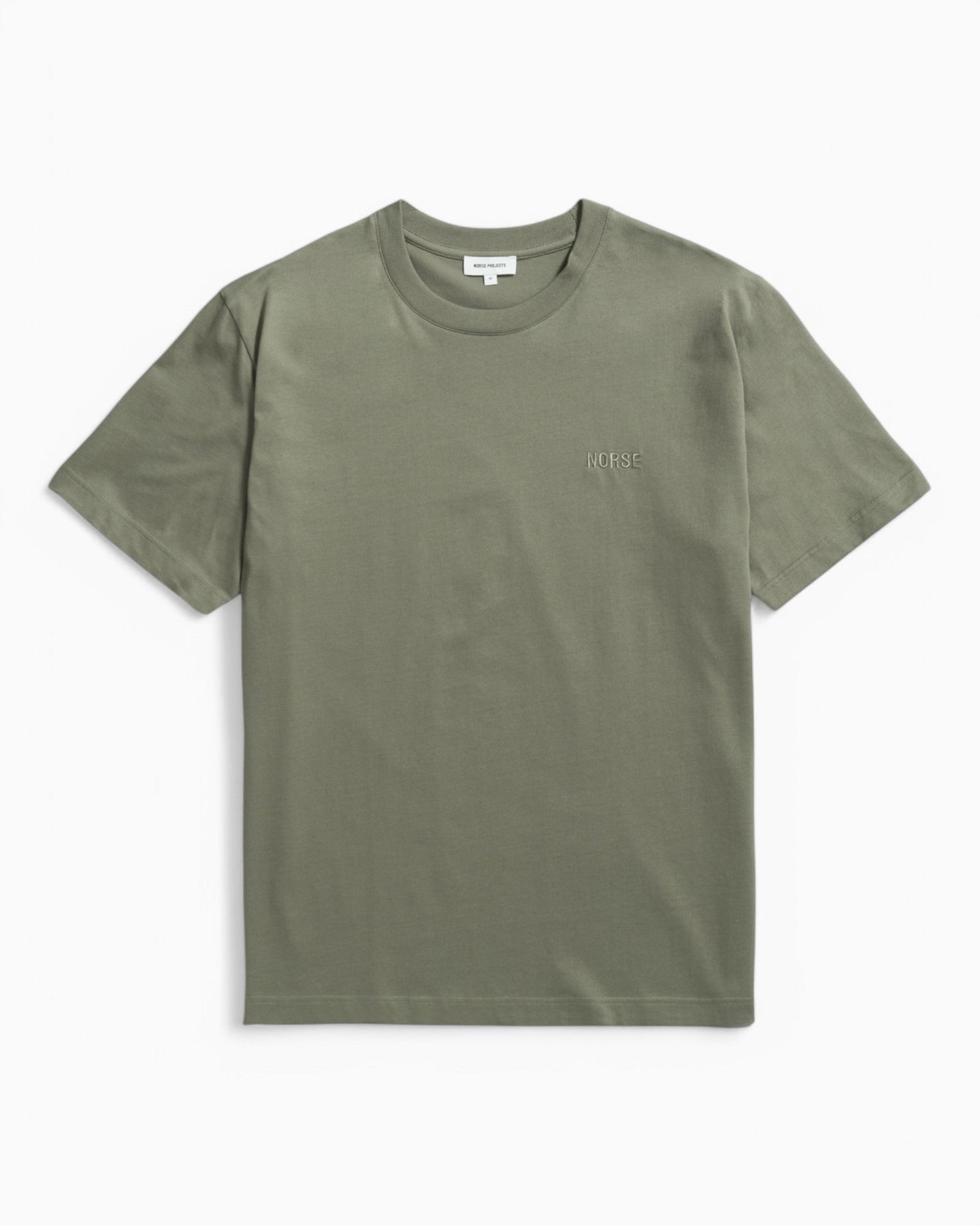Norse Projects Johannes Organic NORSE Logo T-Shirt Sediment Green