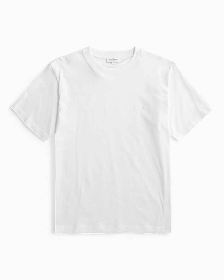 Norse Projects Johannes Organic NORSE Logo T-Shirt White
