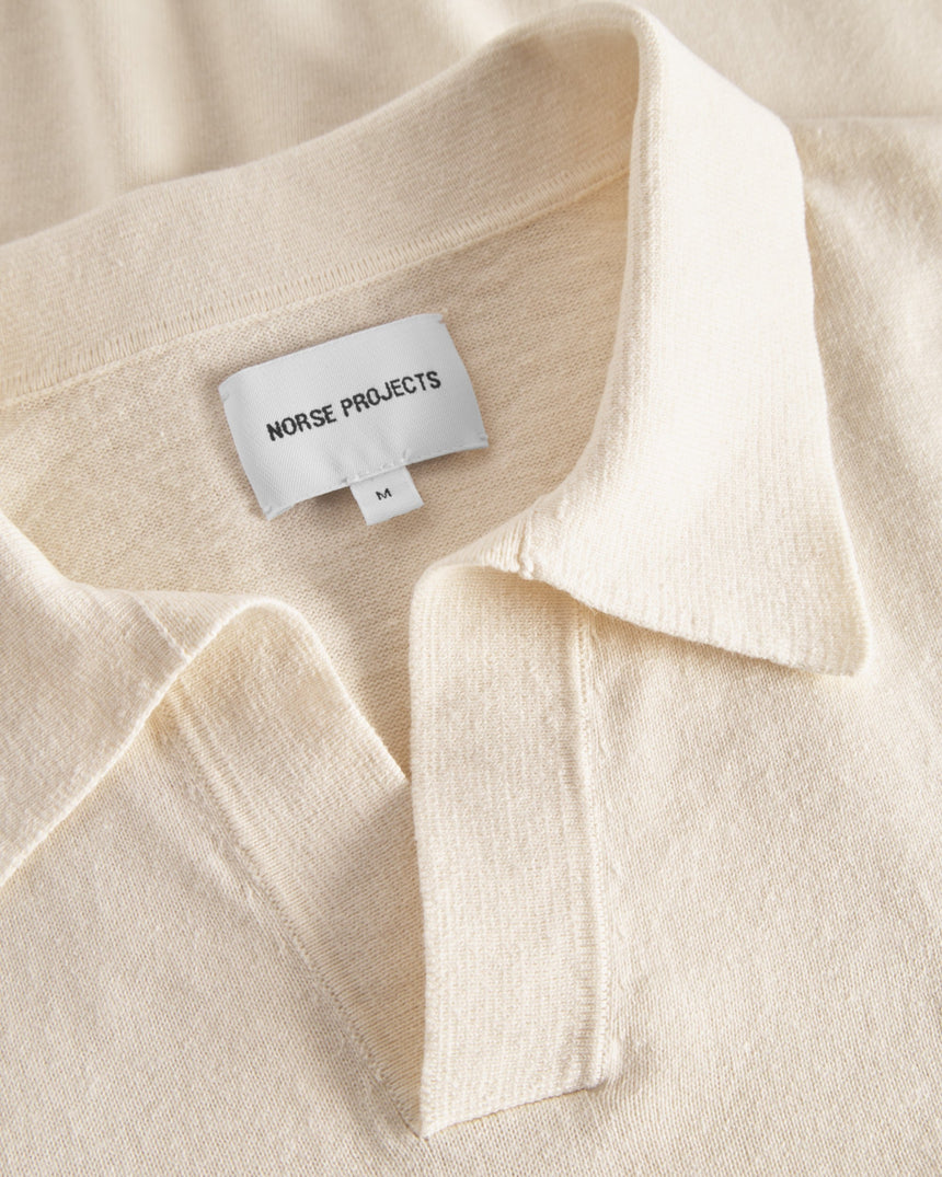 Norse Projects Leif Cotton Linen Polo T-Shirt