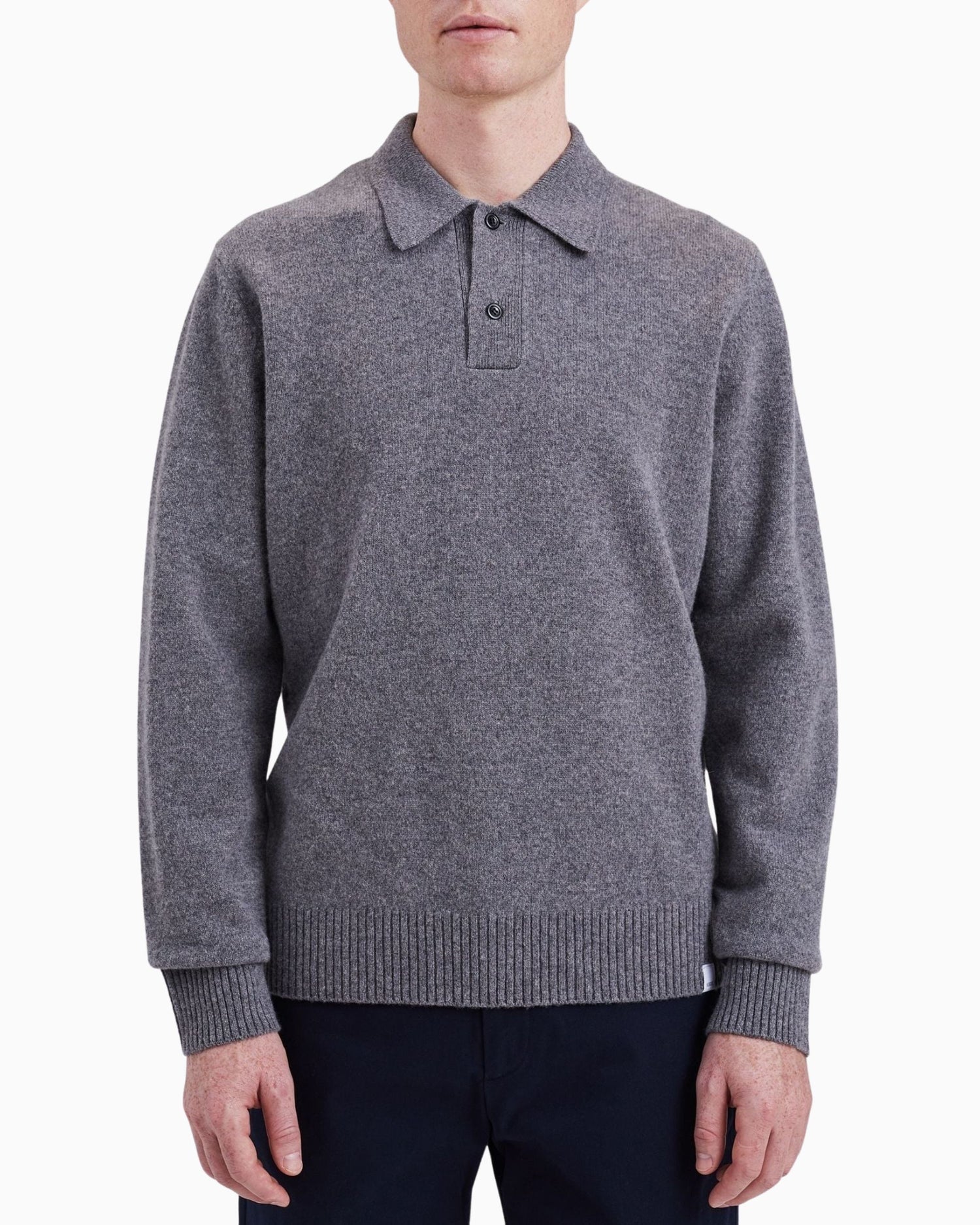 Norse Projects Norse Standard Merino Lambswool Polo Erkek Kazak