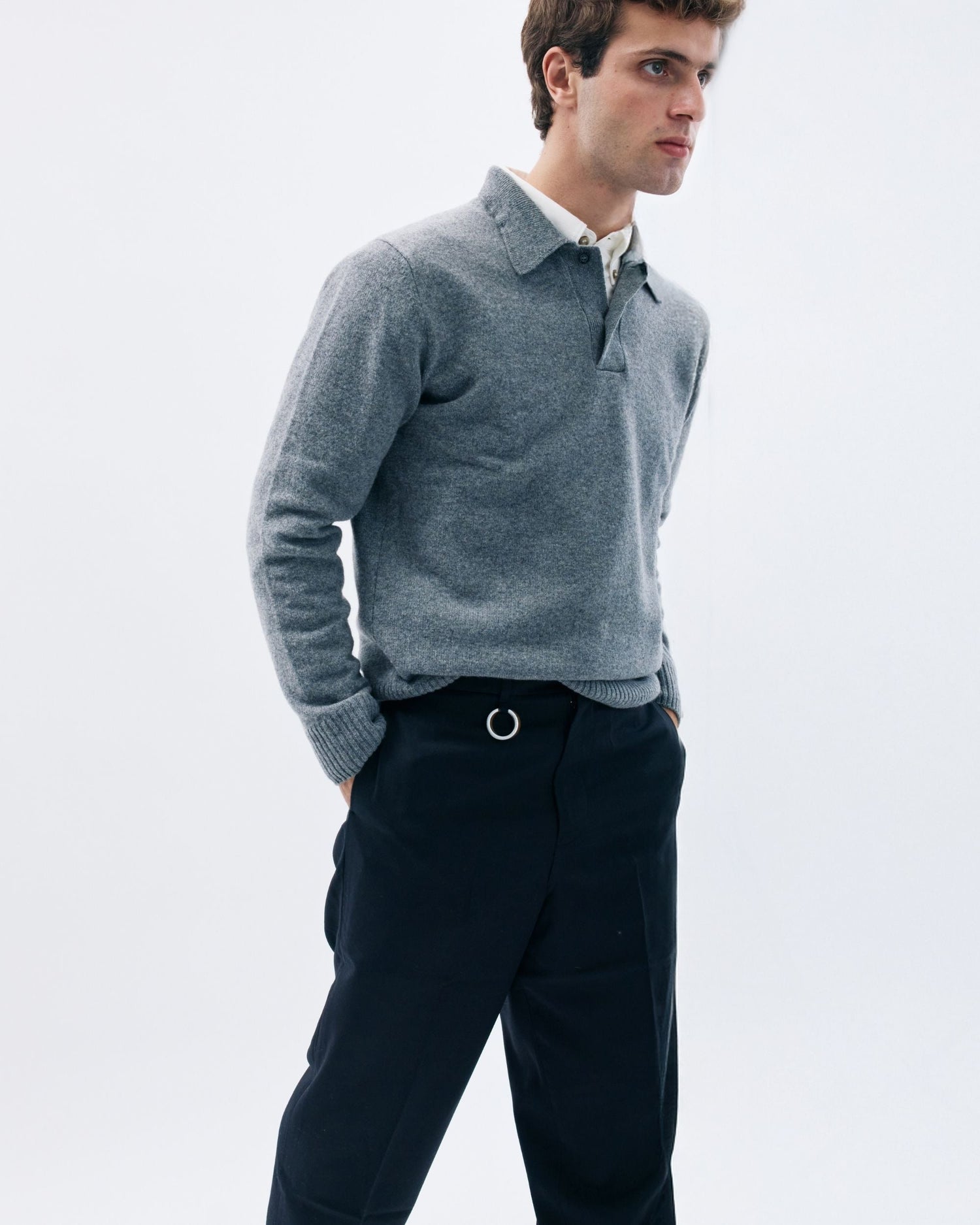 Norse Projects Norse Standard Merino Lambswool Polo Erkek Kazak