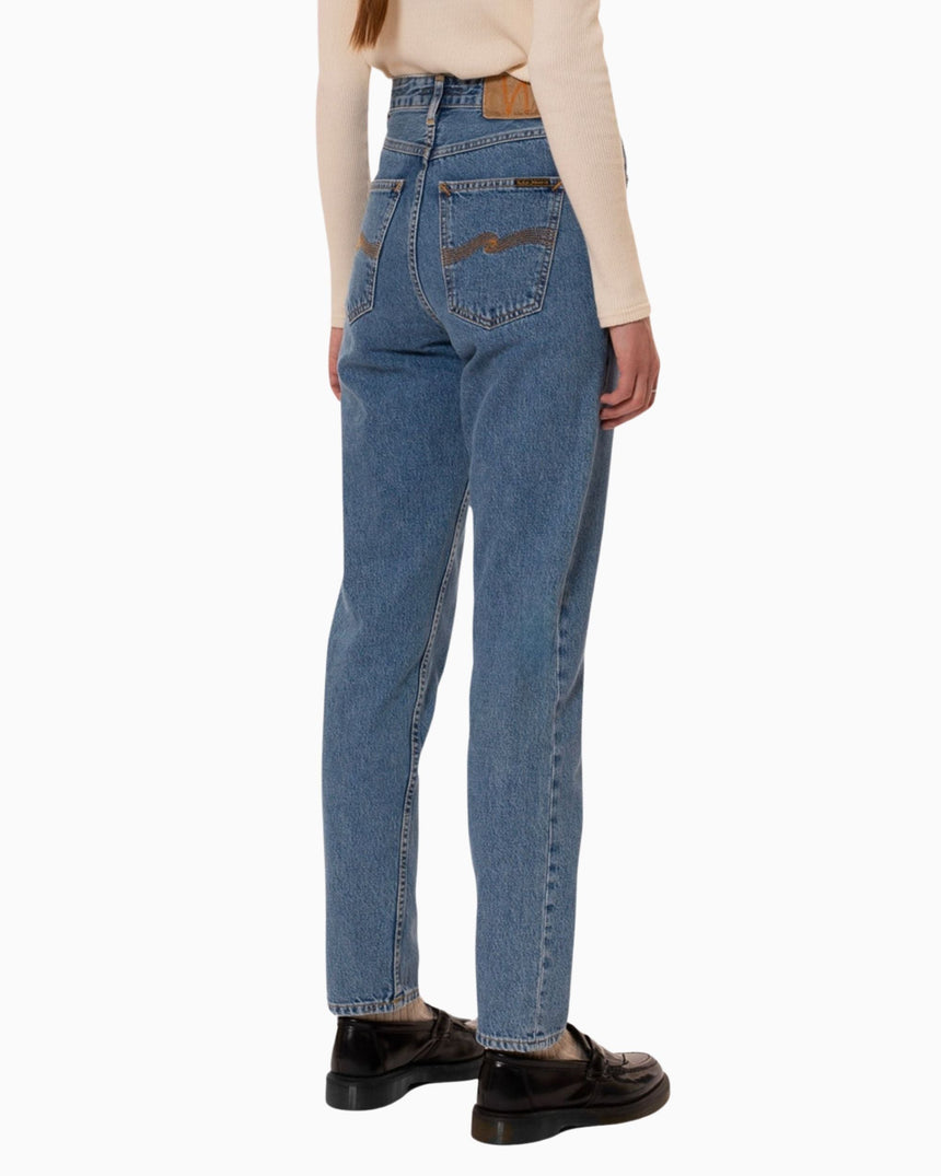 Nudie Jeans Breezy Britt Casual Blue Kadın Jean Pantolon