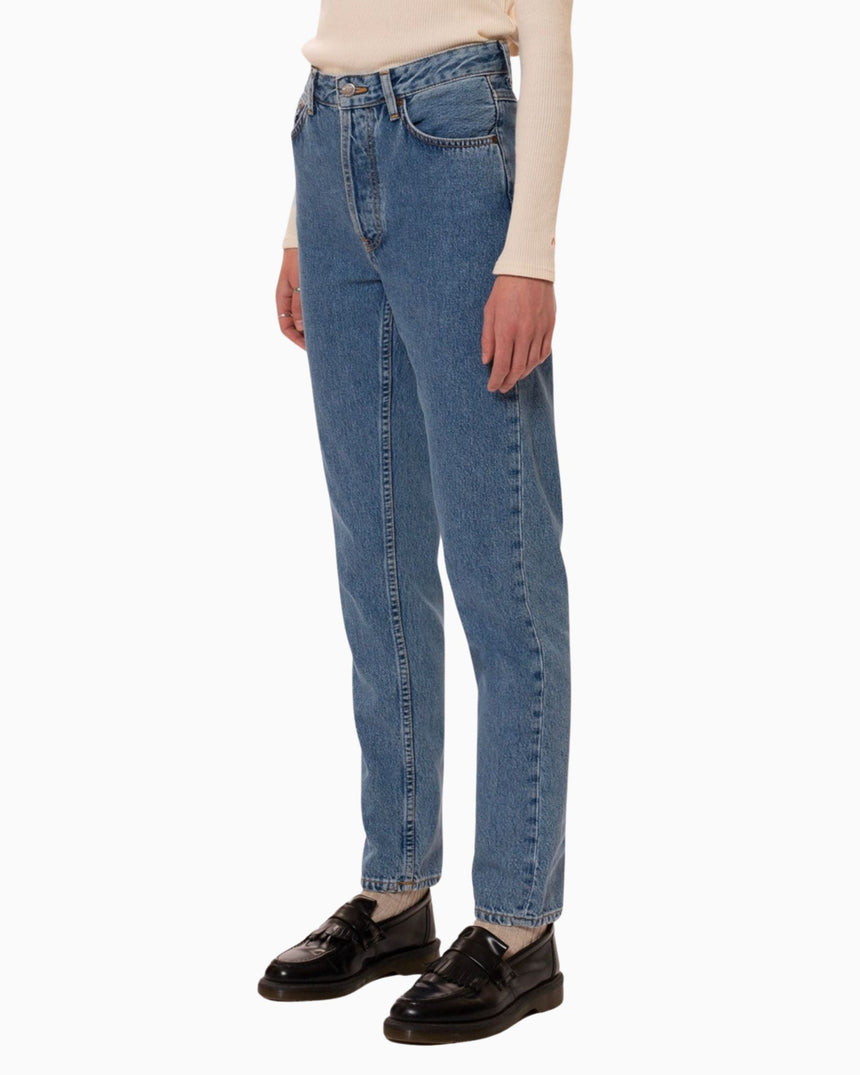 Nudie Jeans Breezy Britt Casual Blue Kadın Jean Pantolon