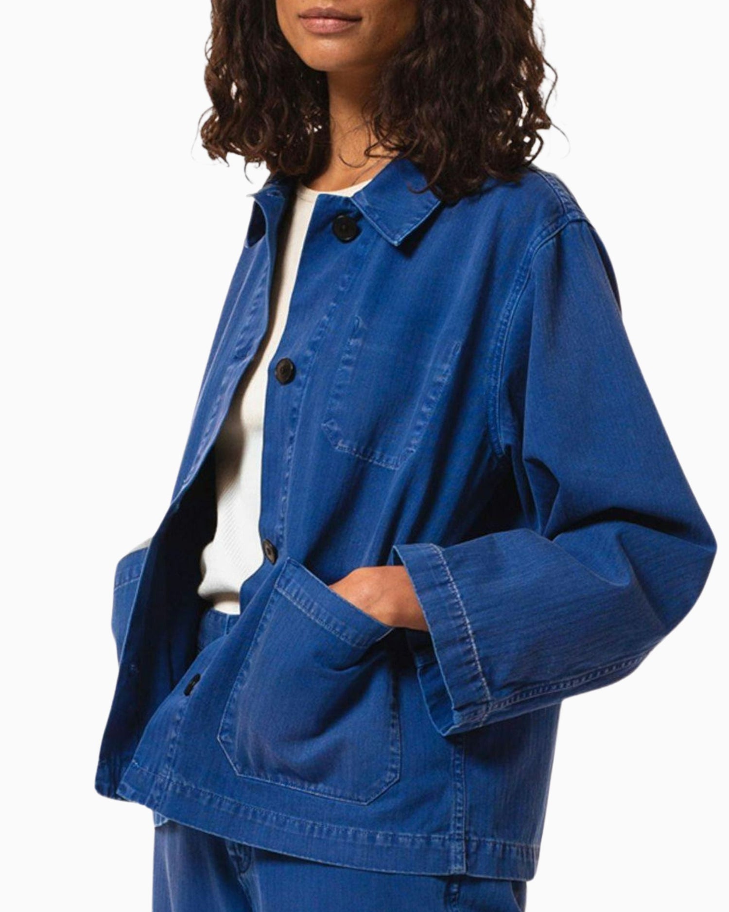 Nudie Jeans Lovis Herringbone Denim Kadın Ceket