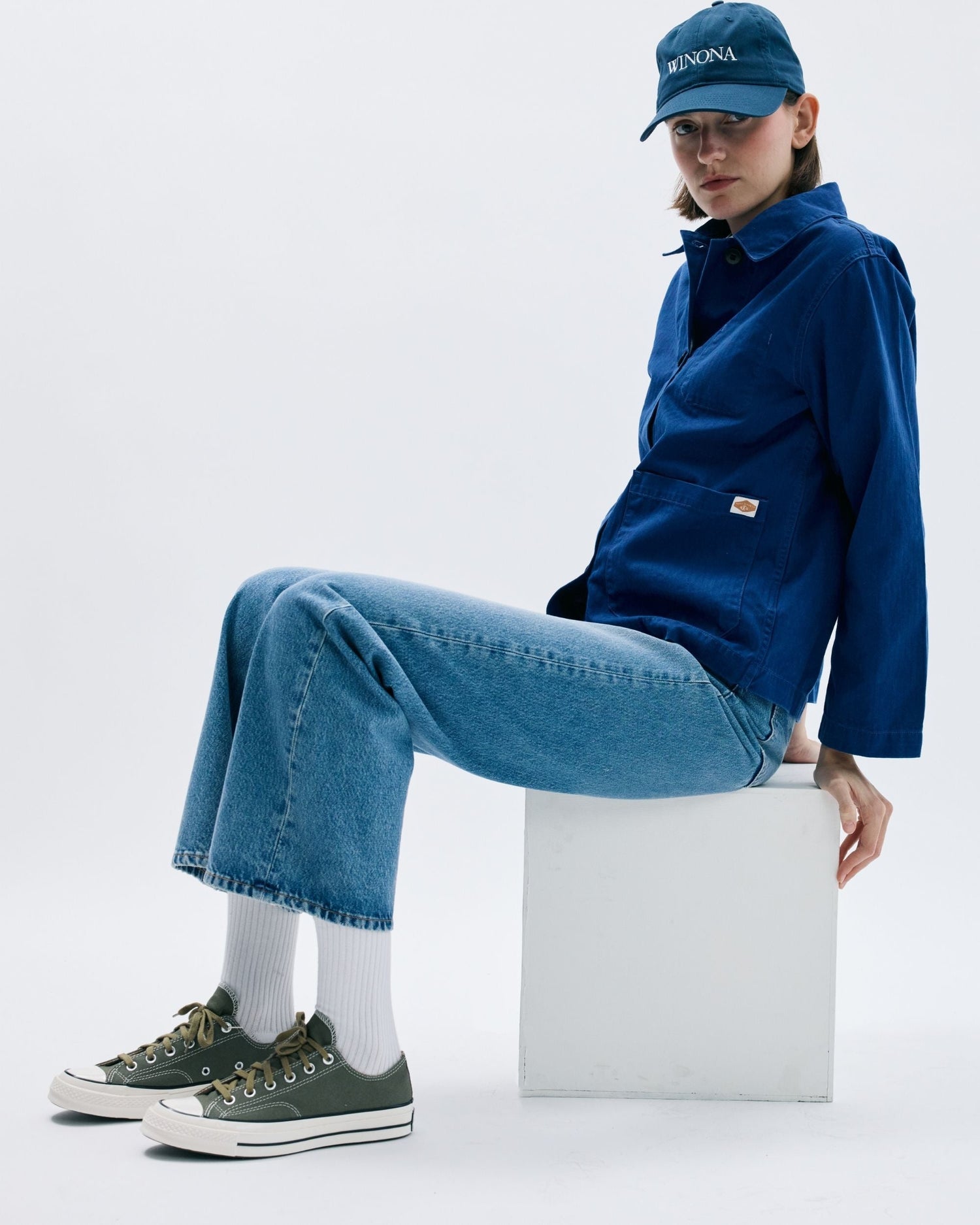 Nudie Jeans Lovis Herringbone Denim Kadın Ceket