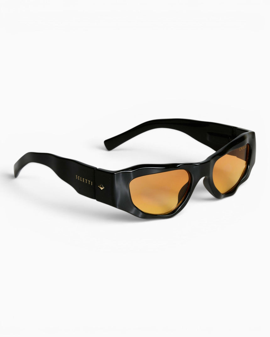 Okkia Seletti X Okkia Colorado Güneş Gözlüğü Black/Yellow Lenses