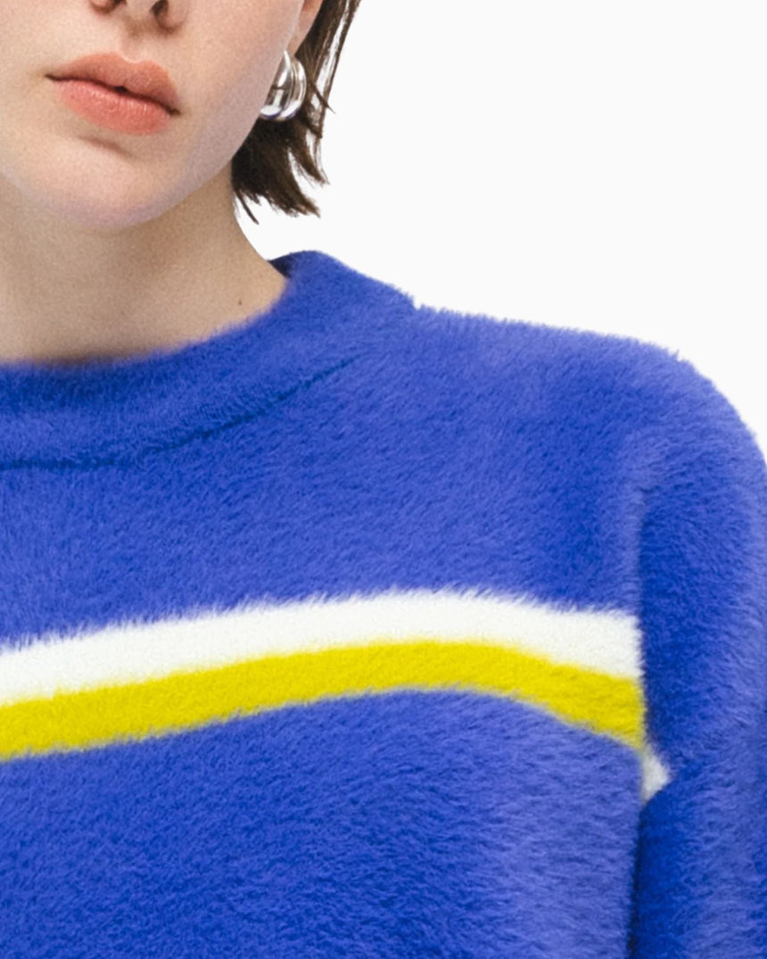 PEMY Cuddle Çizgili Triko Kazak