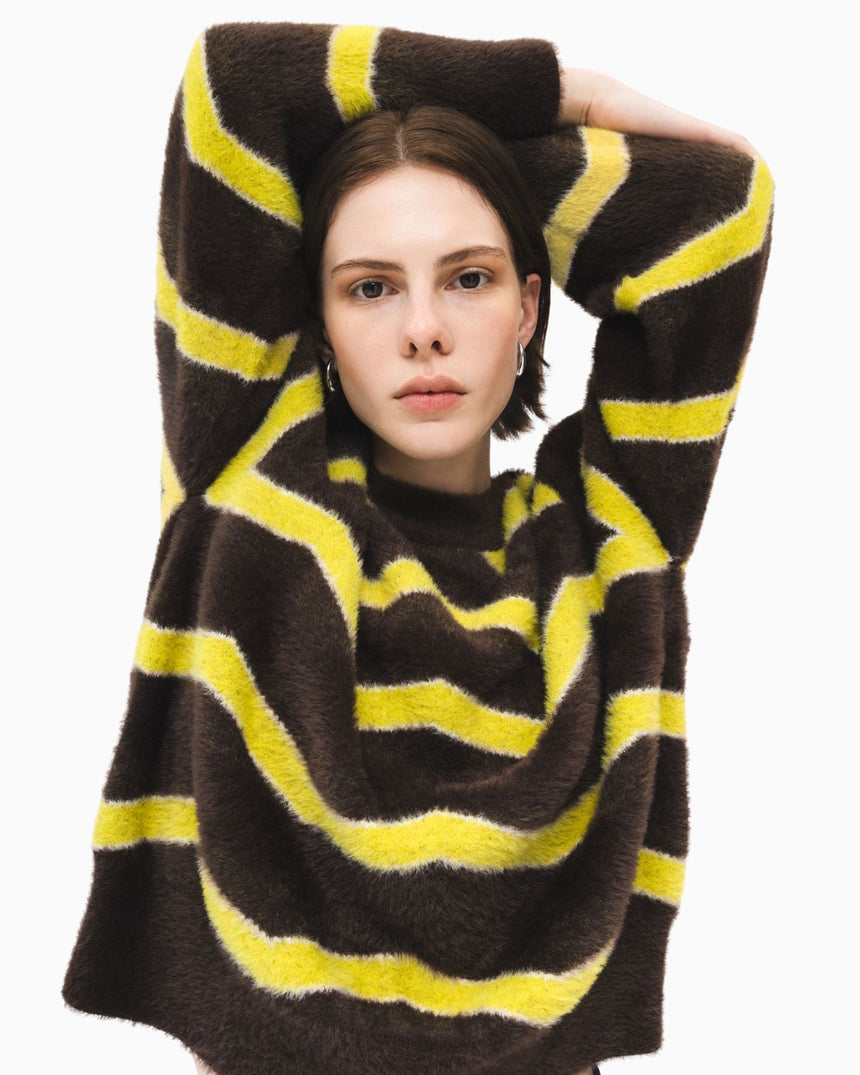 PEMY Cuddle Dalgalı Triko Kazak