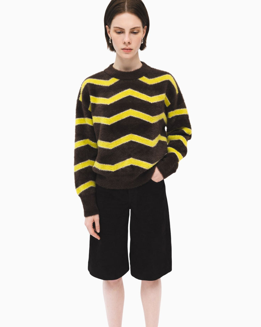 PEMY Cuddle Dalgalı Triko Kazak