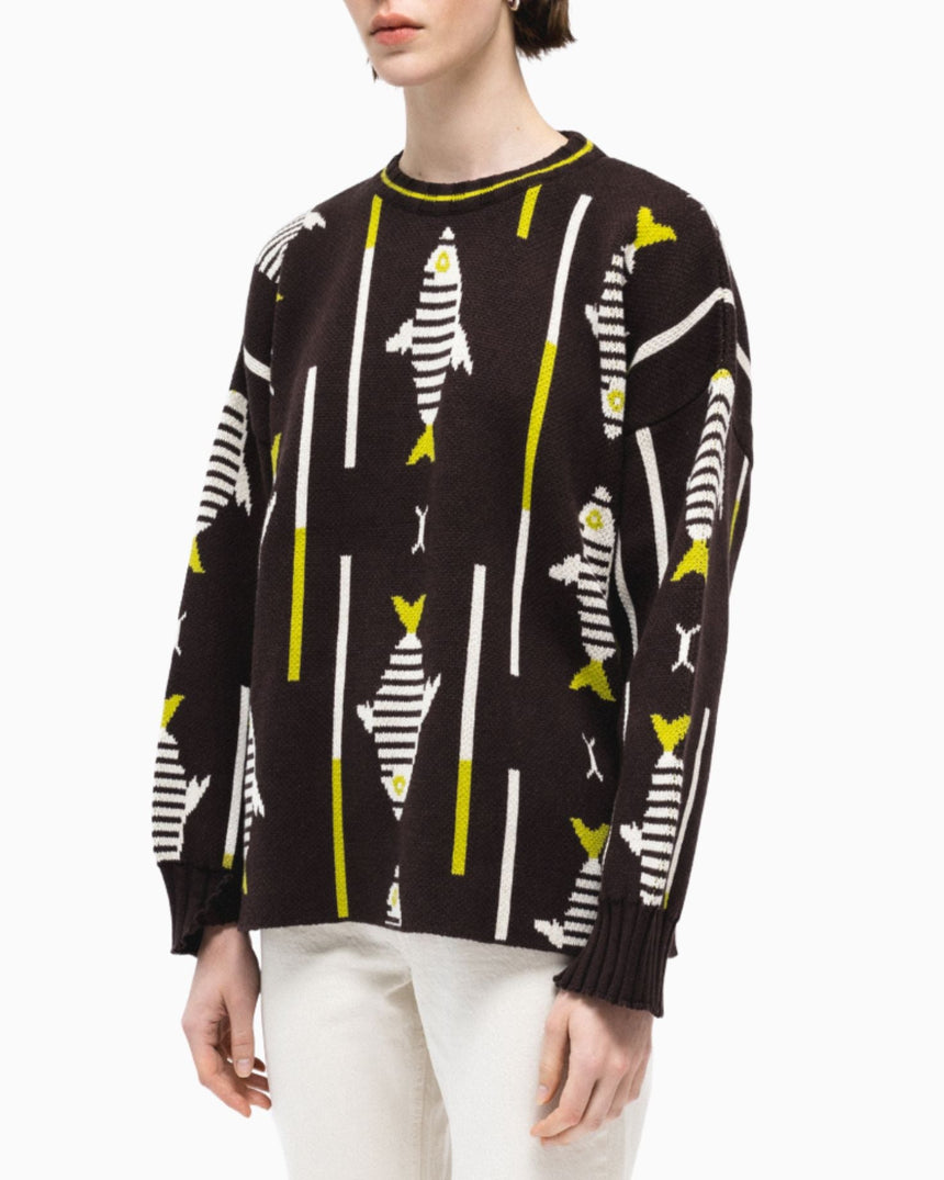 PEMY Fish Oversize Triko Kazak