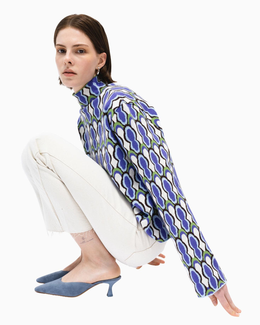 PEMY Oyster Dik Yaka Triko Kazak