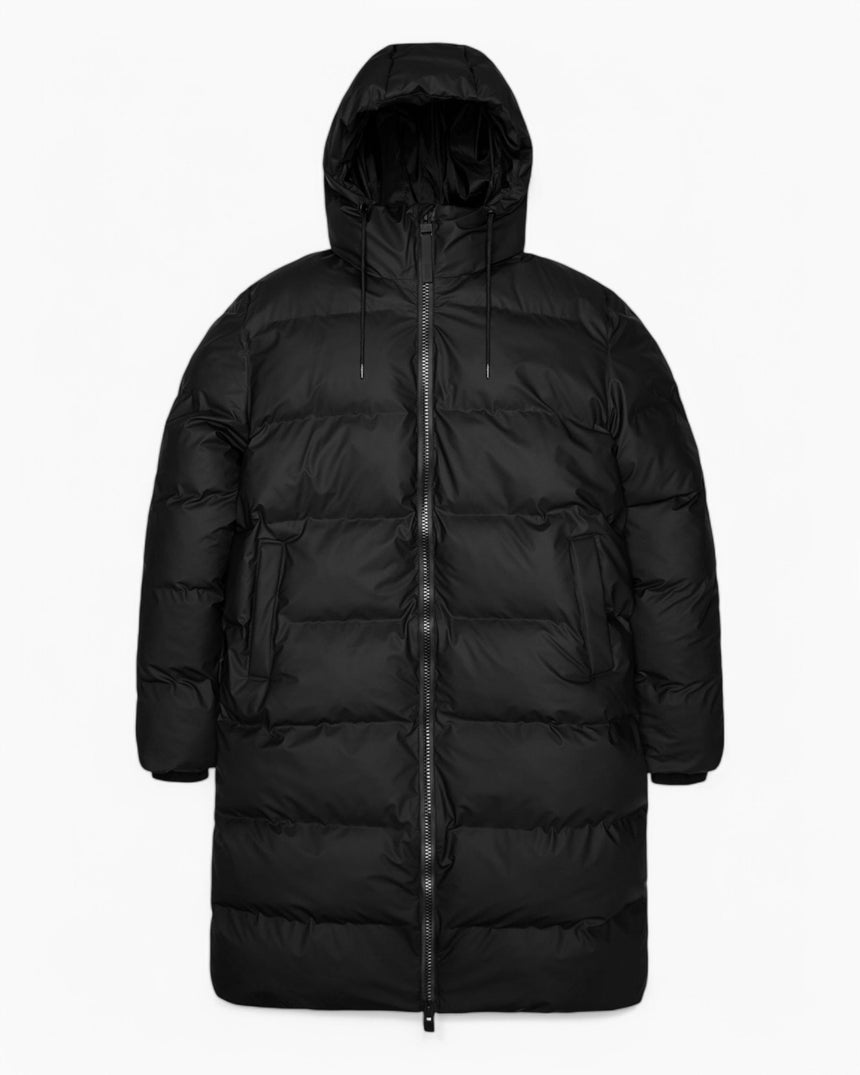 Rains Alta Long Puffer Jacket Black
