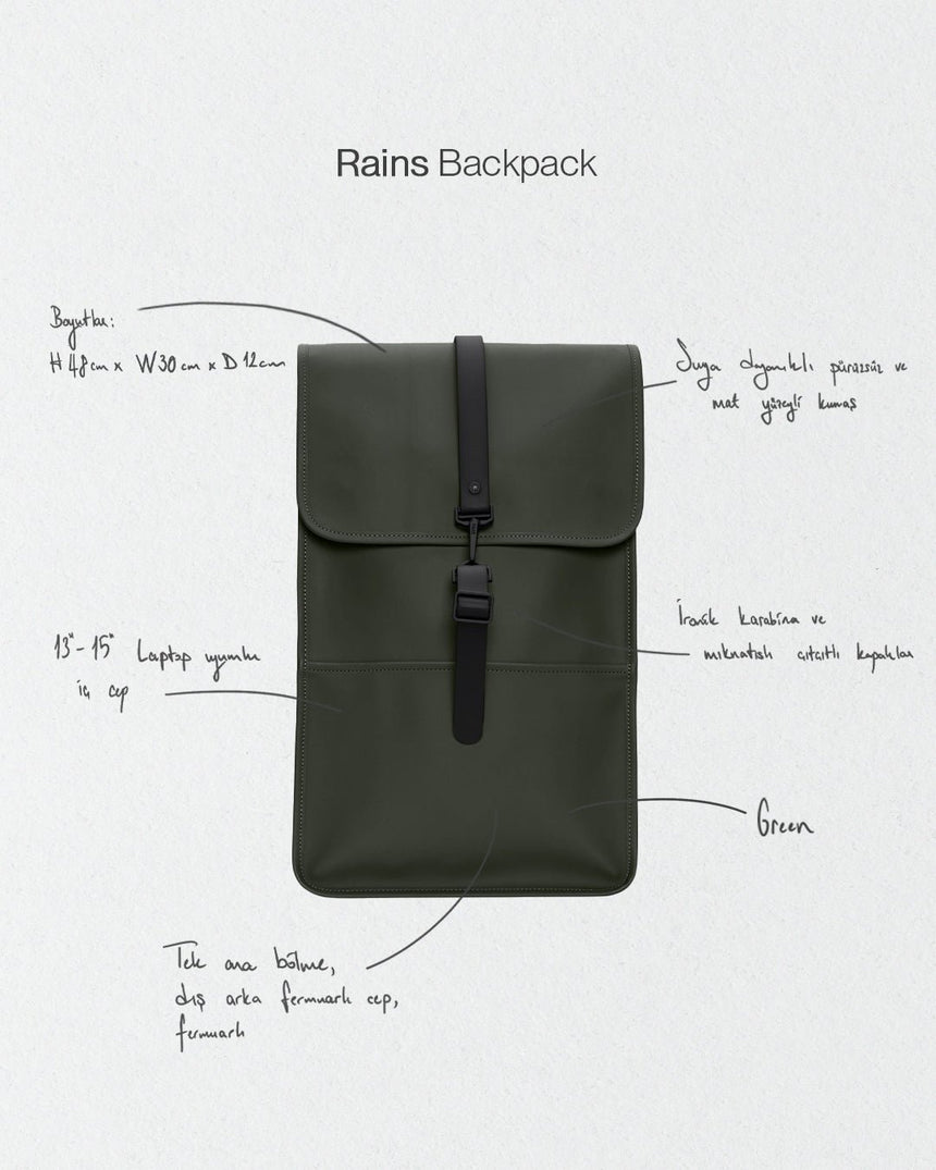 Rains Backpack Sırt Çantası