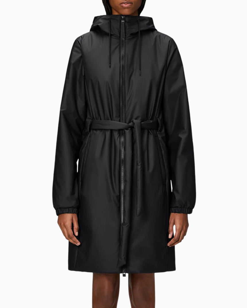 Rains Lohja Long Insulated Curve Jacket Kadın Yağmurluk