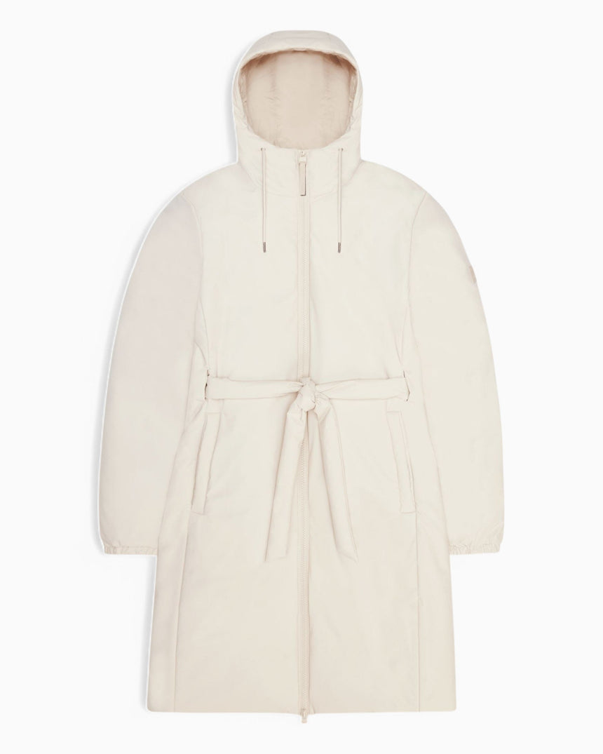 Rains Lohja Long Insulated Curve Jacket Kadın Yağmurluk Dune