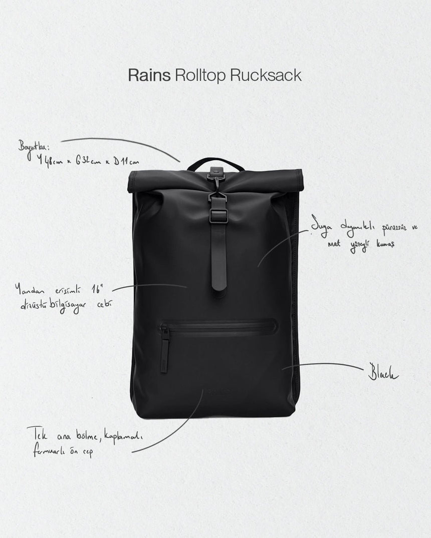 Rains Rolltop Rucksack Sırt Çantası