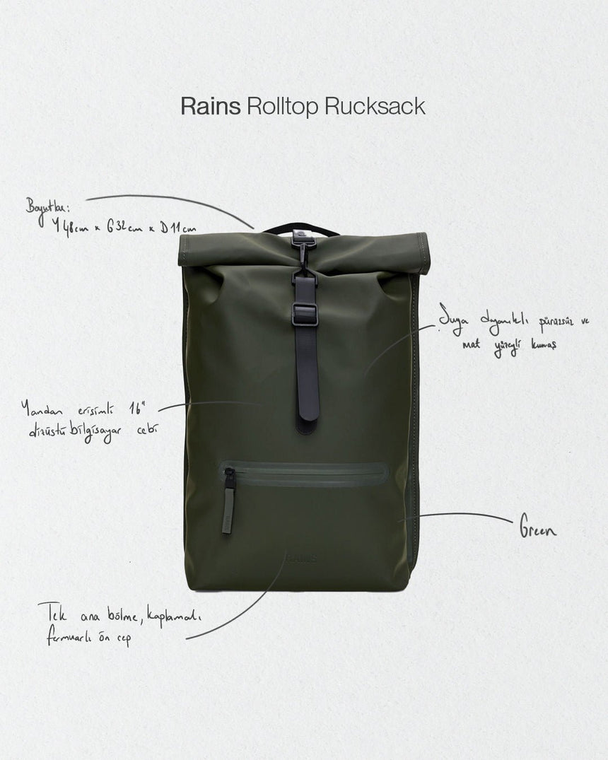Rains Rolltop Rucksack Sırt Çantası