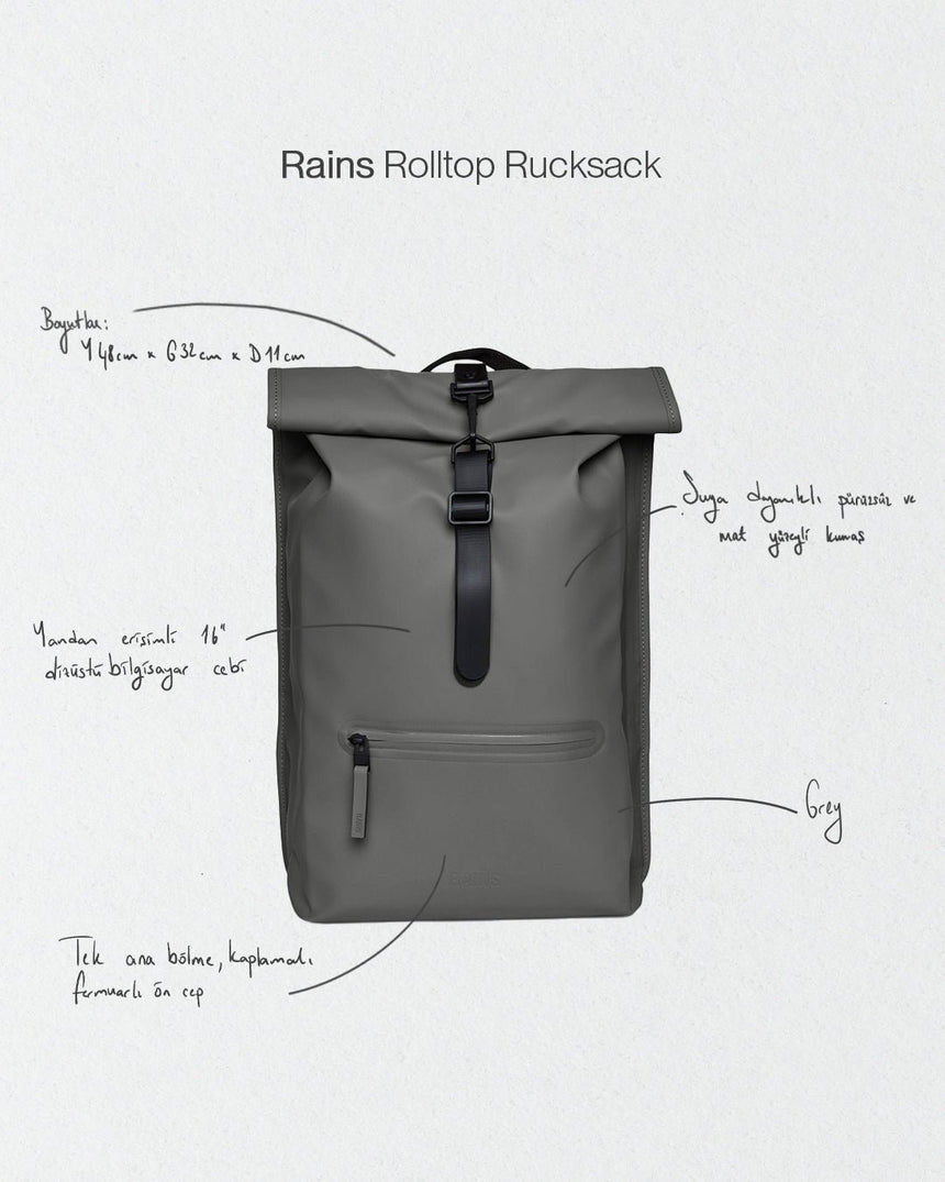 Rains Rolltop Rucksack Sırt Çantası