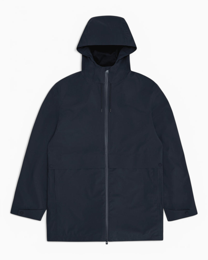 Rains Suva Hardshell Long Jacket Navy