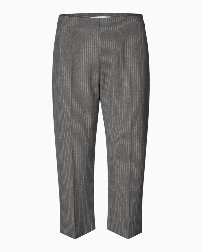 Samsøe Samsøe Sacorla Trousers Dark Gull Gray Pinstripe